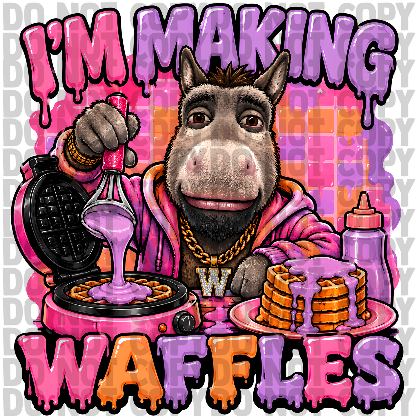 Waffles png digital download