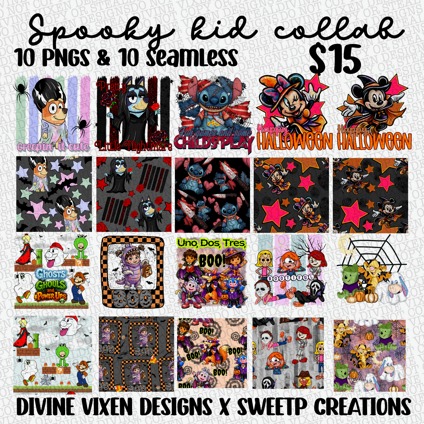 Spooky kid collab with sweetp creations digital downloads