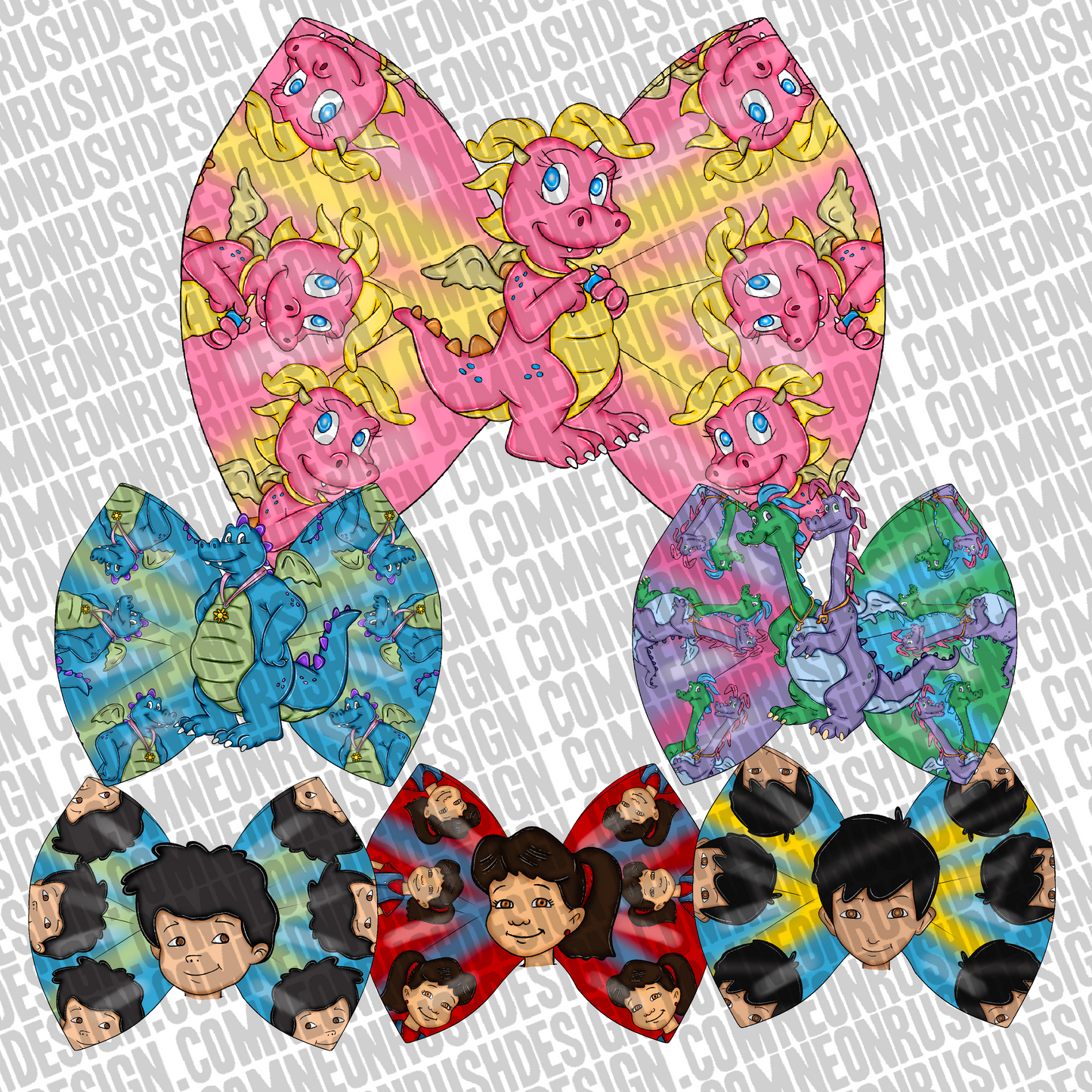 Bow character exclusive clipart bundle with over 100 pieces png digital download