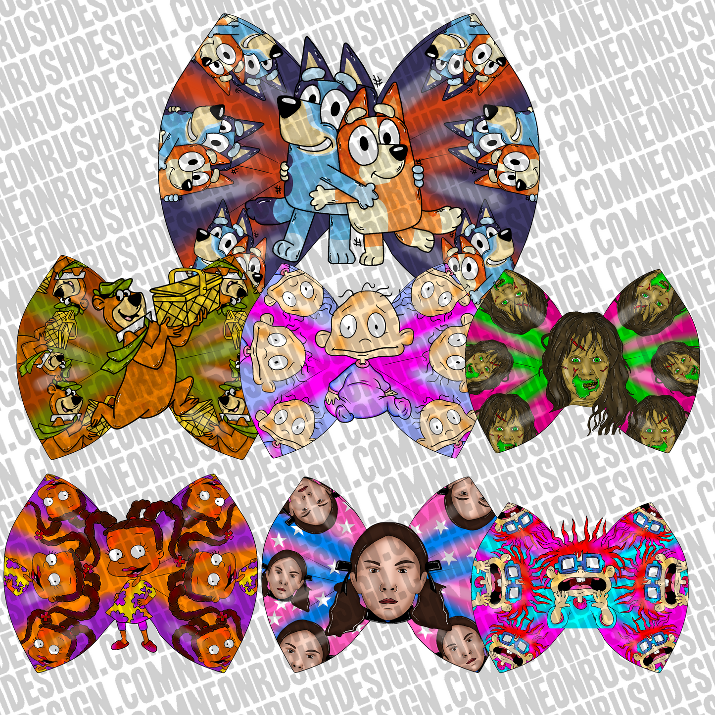 Bow character exclusive clipart bundle with over 100 pieces png digital download