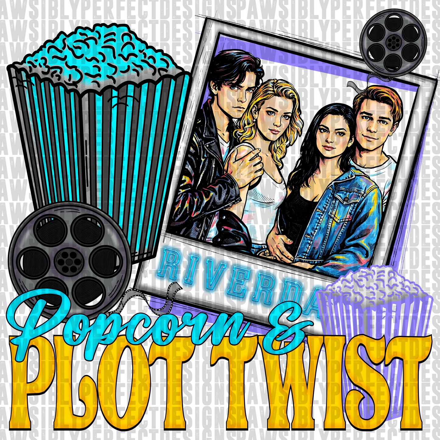 PAWSIBLY perfect tv bundle png digital download