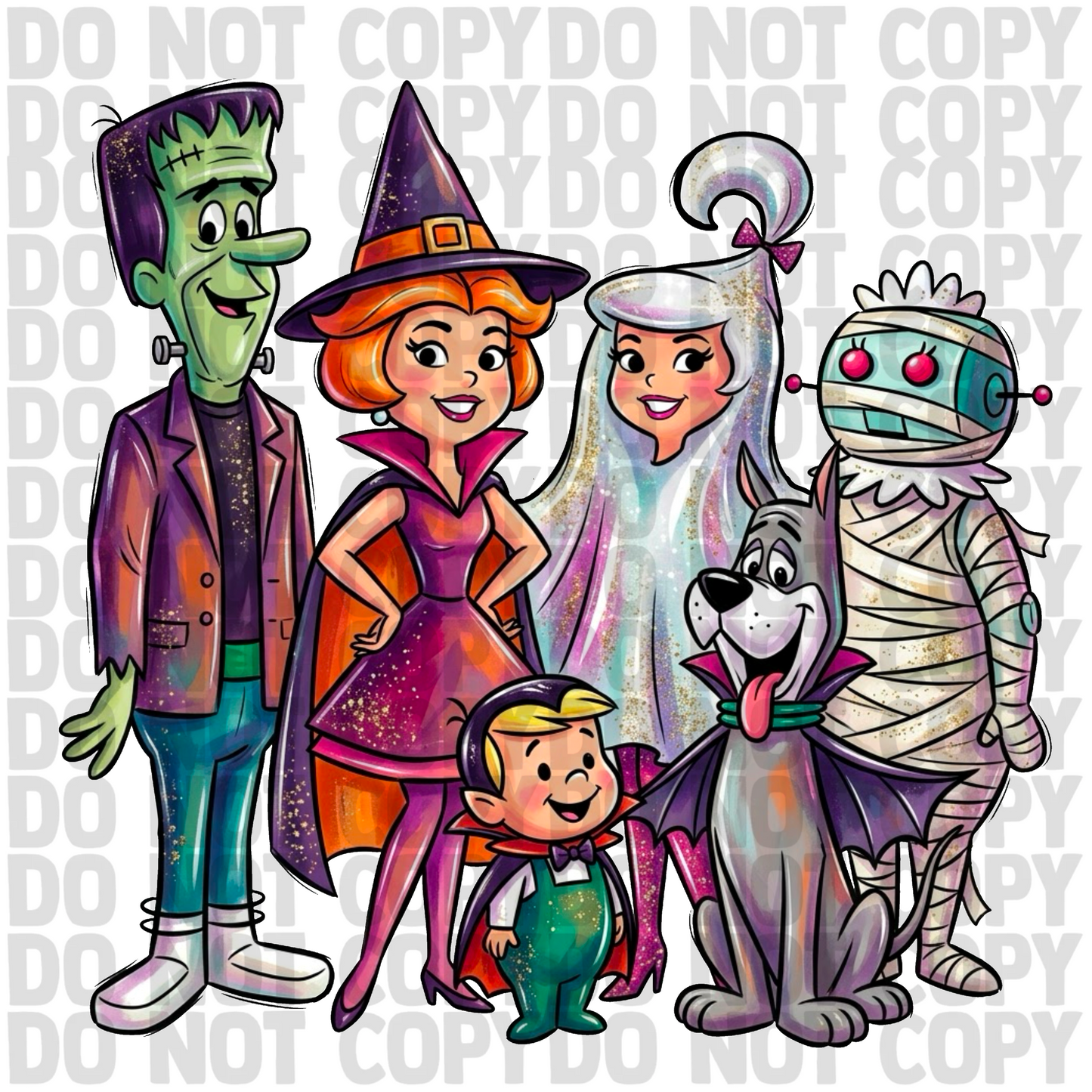Family Halloween png freebie