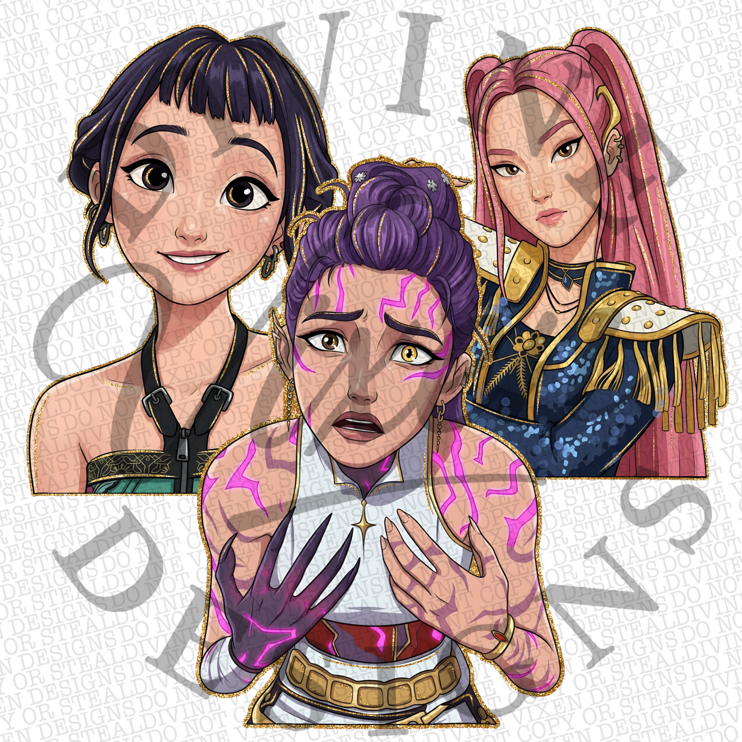 Pop girl singer clipart bundle 3 piece pngs digital download