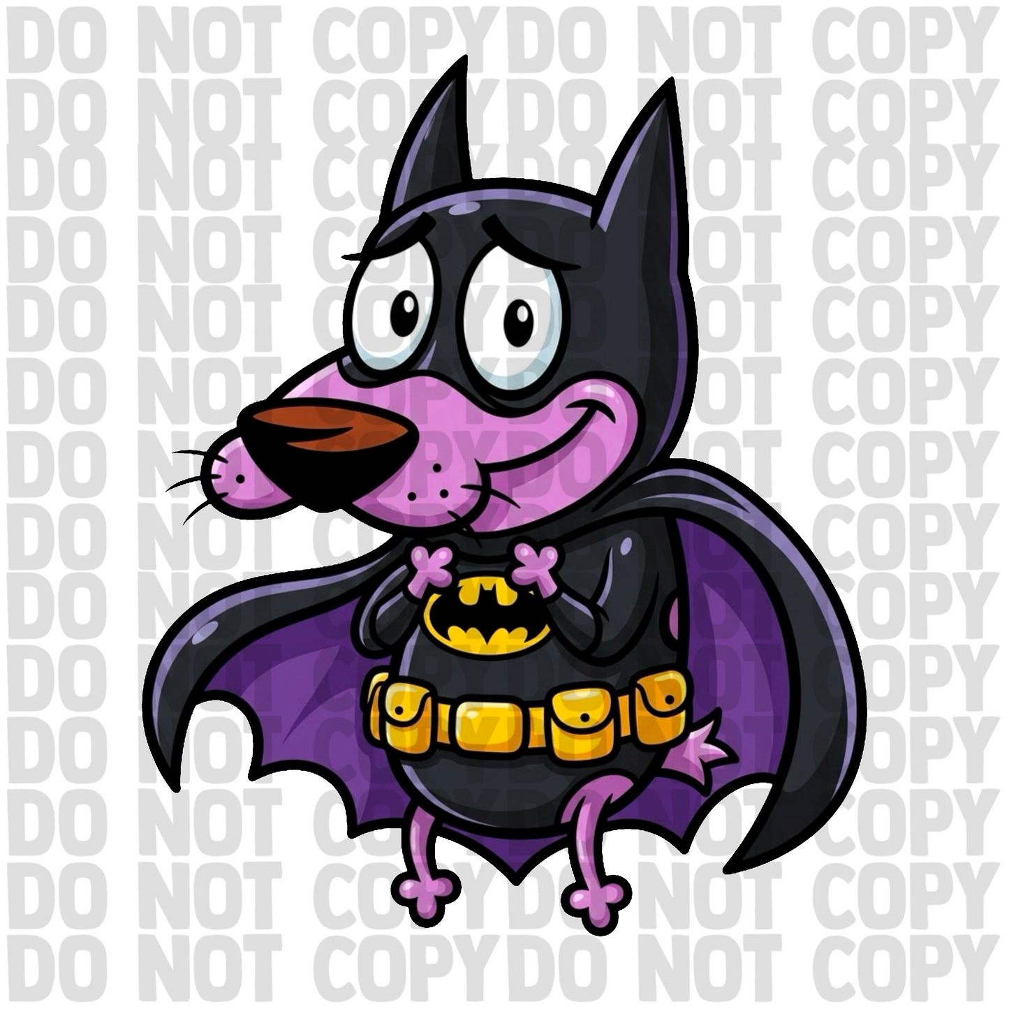 Coward dog super hero clipart png digital download