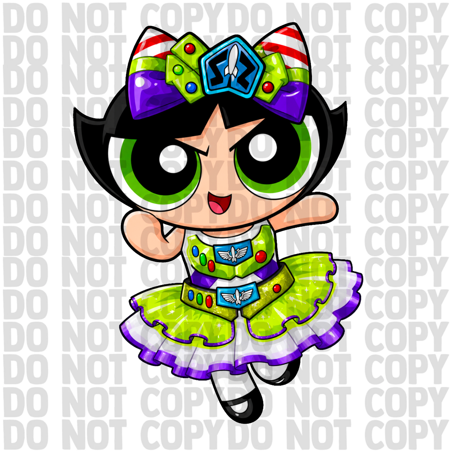 Green girl clipart png digital download