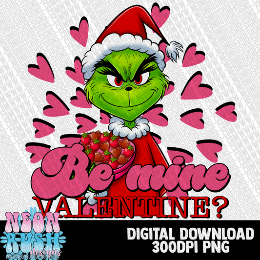 Be mine valentine png digital download
