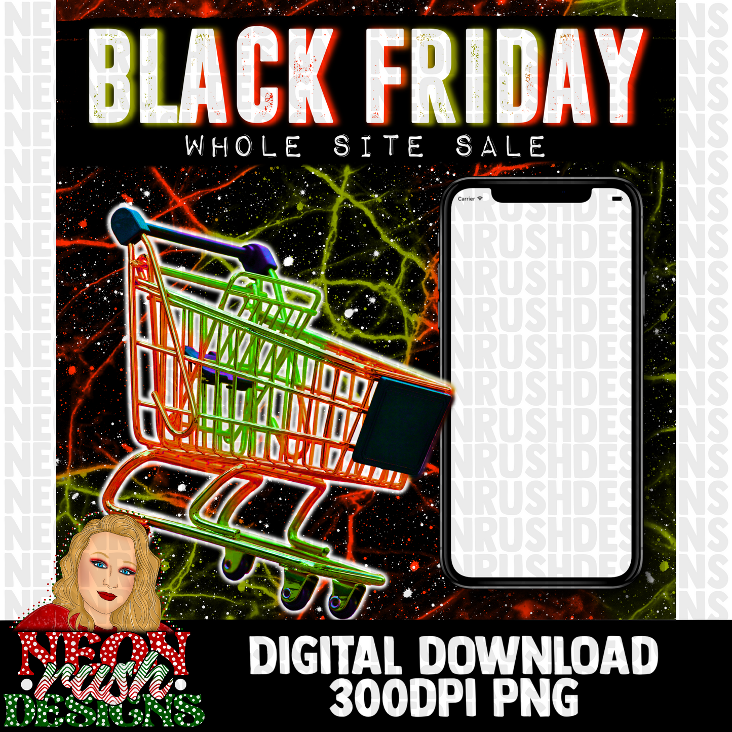 Black Friday e-flyer bundle 300dpi digital download