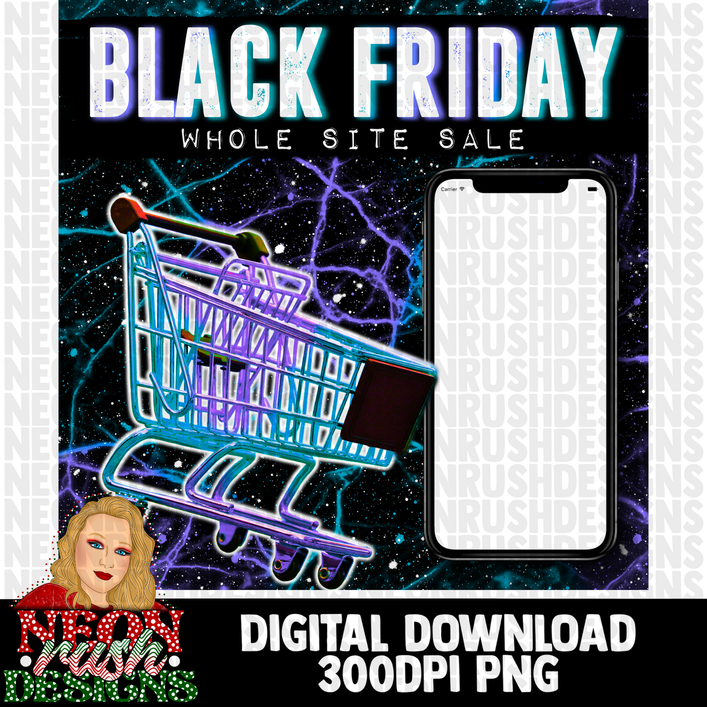 Black Friday e-flyer bundle 300dpi digital download