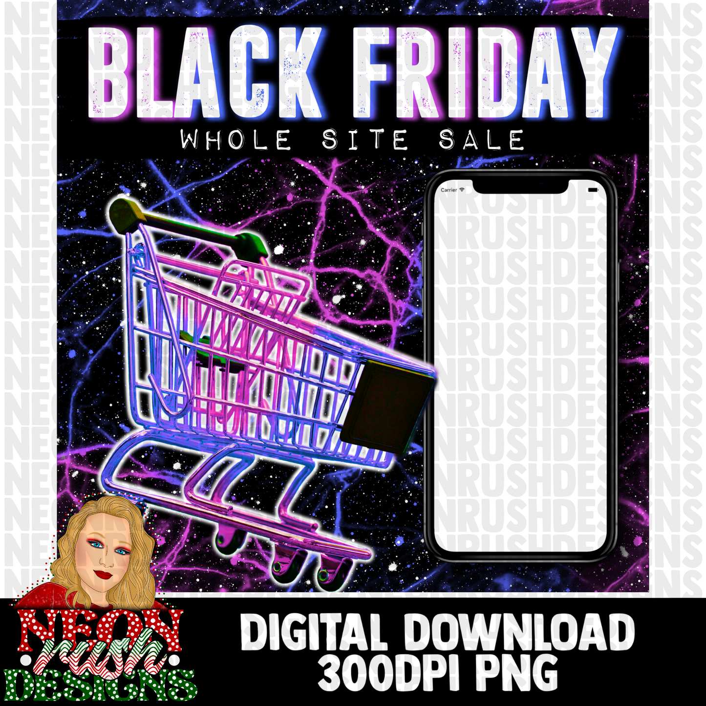 Black Friday e-flyer bundle 300dpi digital download