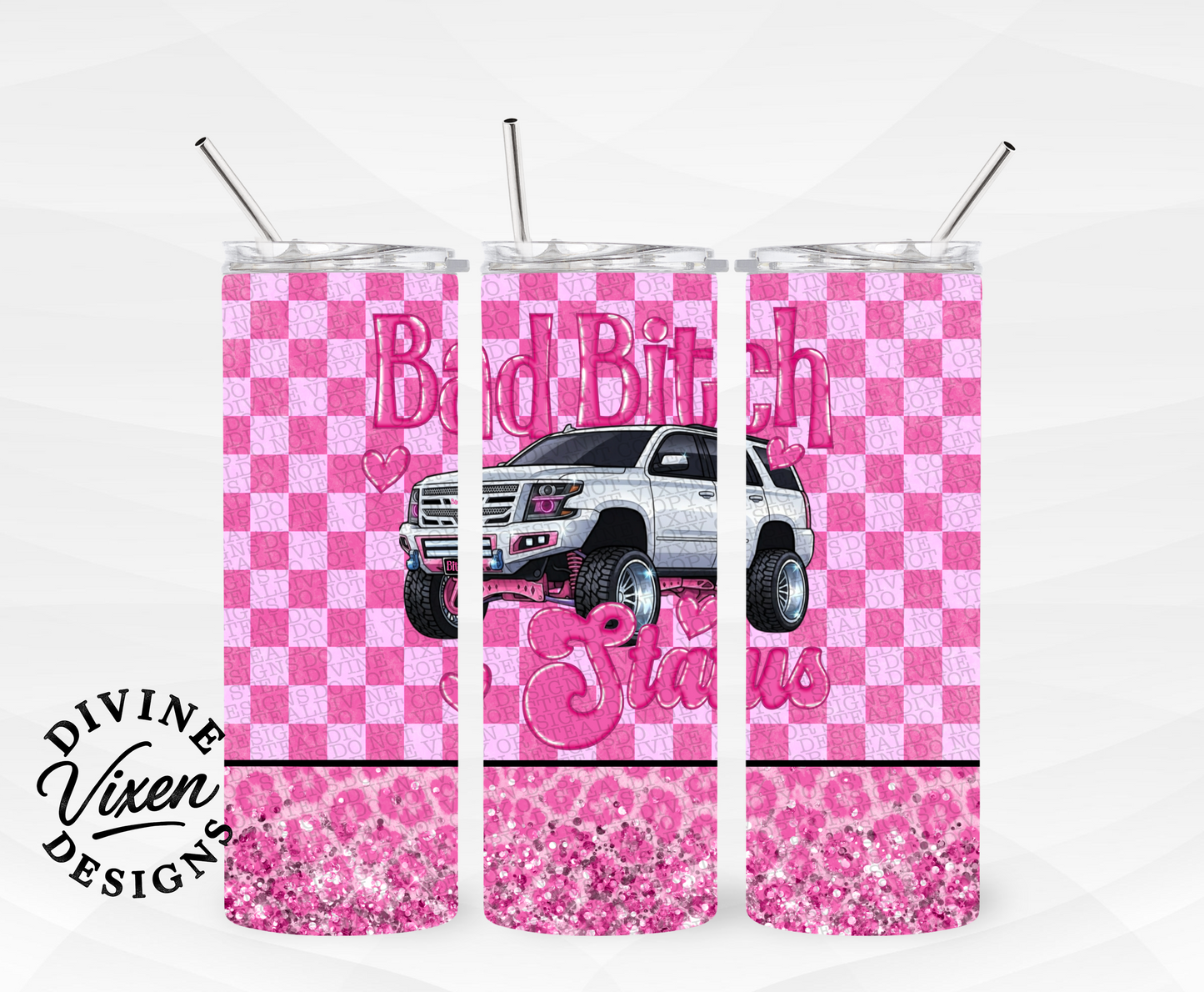 Bad bish status tumbler wrap digital download