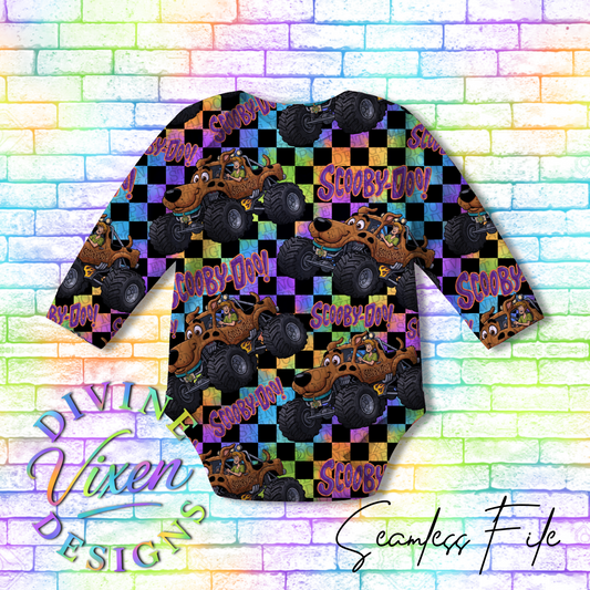 Dog monster truck seamless digital download