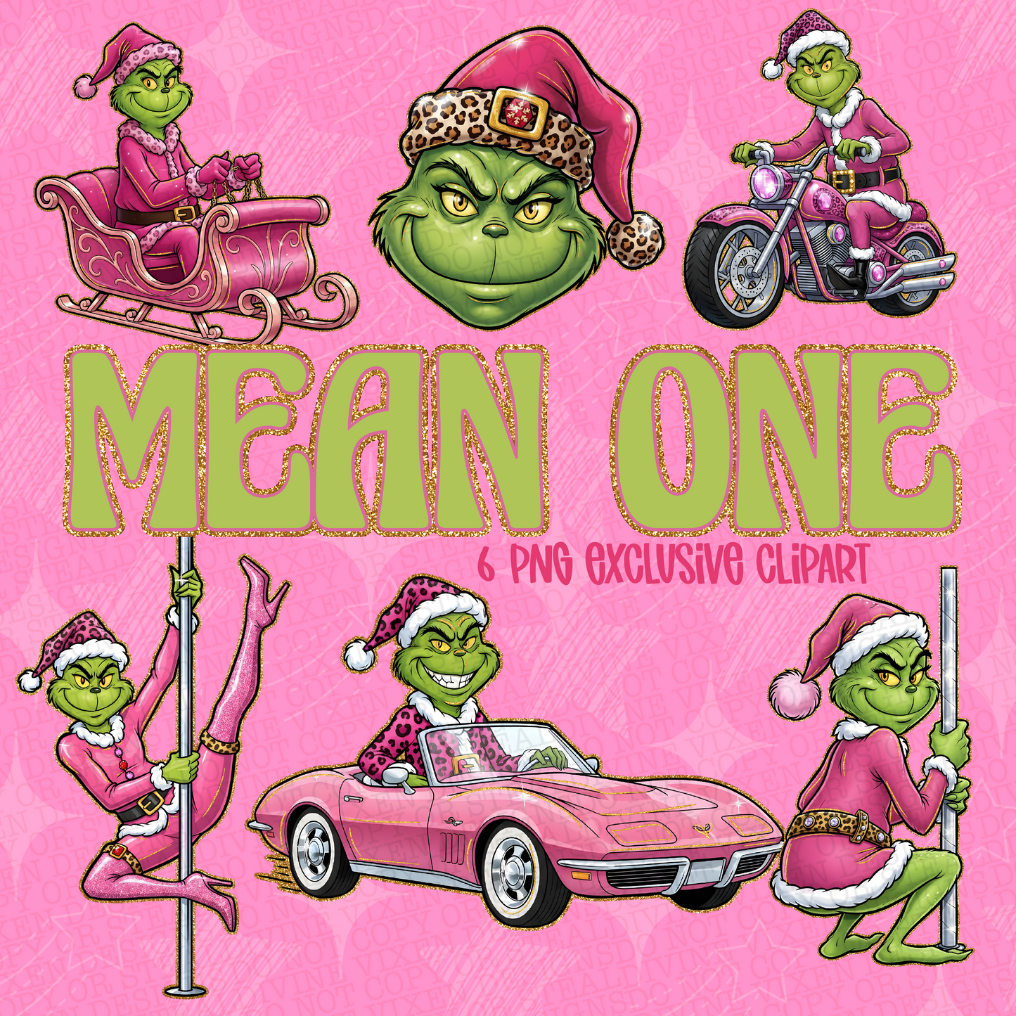 Mean one 6 png exclusive clipart digital download