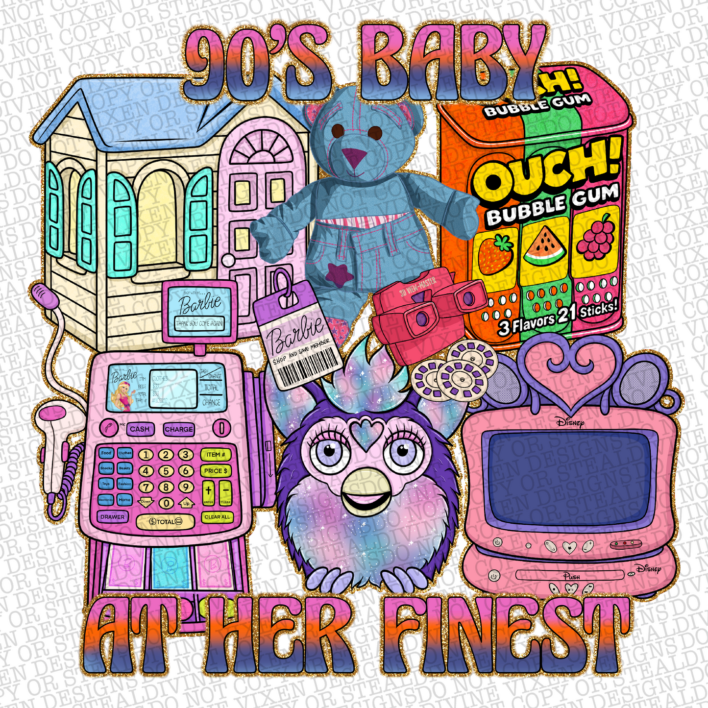 90s baby at her finest png digital download
