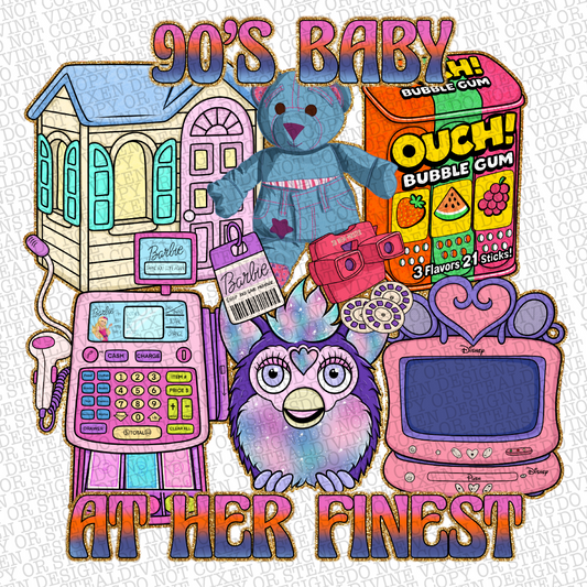 90s baby at her finest png digital download