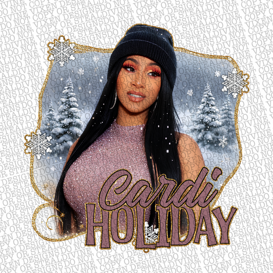 Cari holiday PNG piece freebie