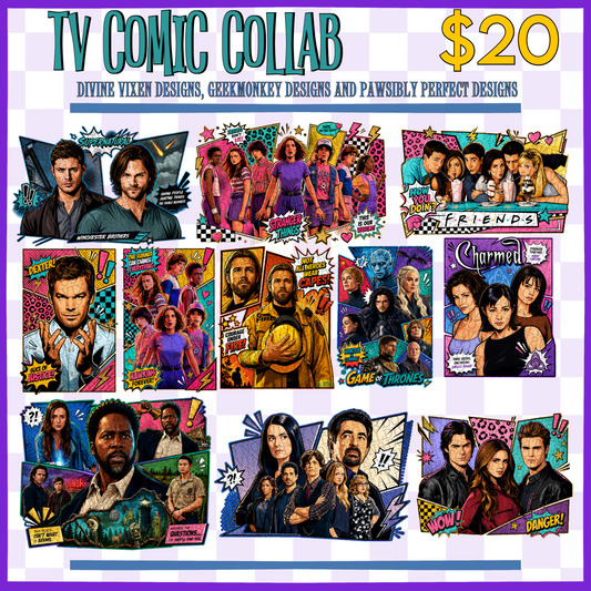 Tv comic collab 30 digital downloads