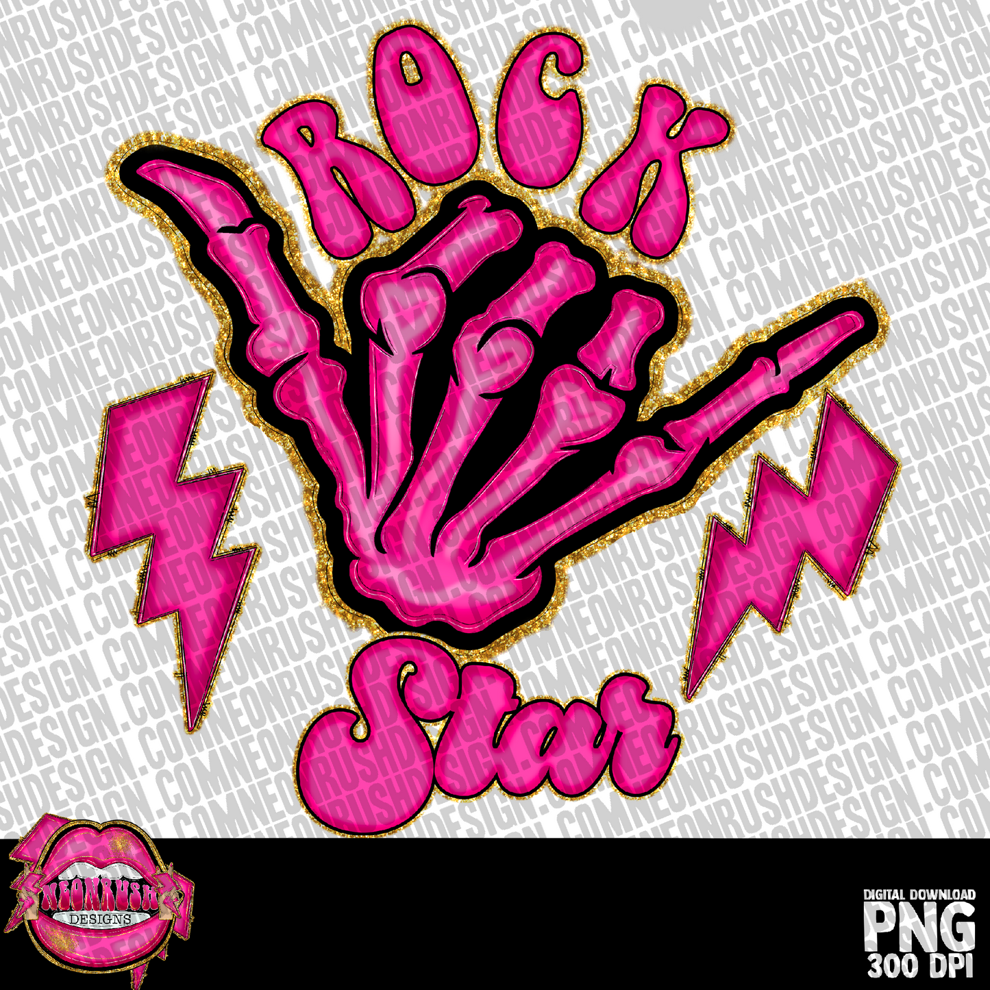 Rock star  png digital download