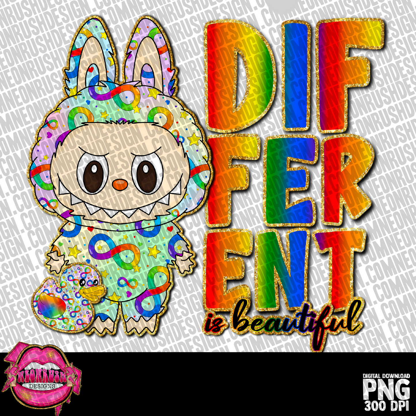 Different is beautiful png digital download