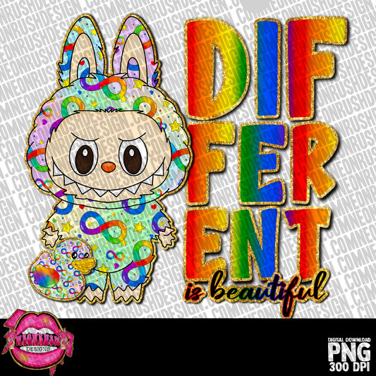 Different is beautiful png digital download