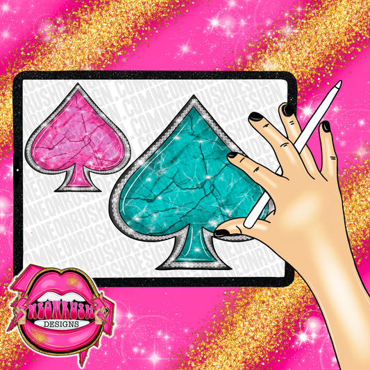 Western turquoise me stone 2 piece hand drawn clipart png digital download