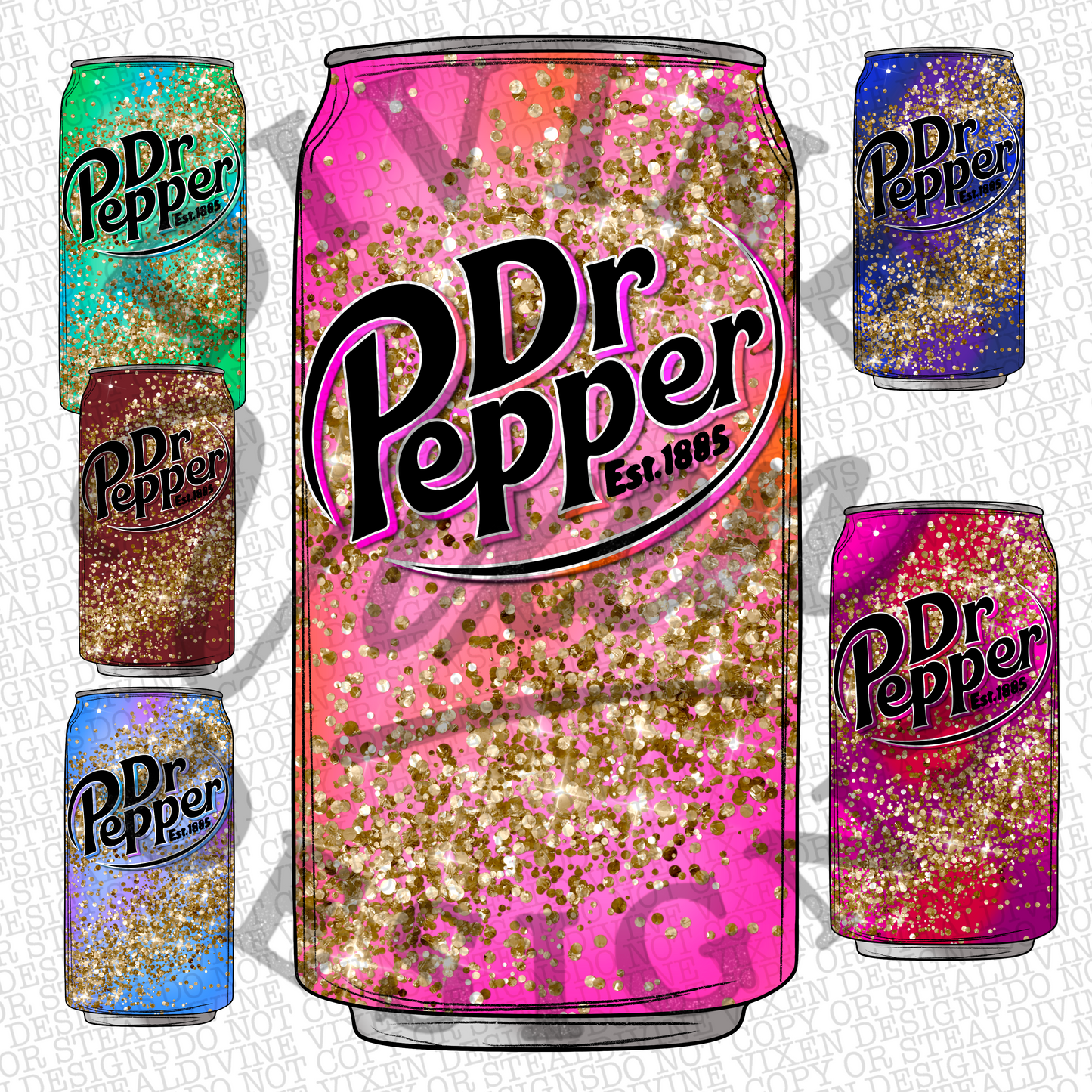 Soda can clipart bundle 16 piece png digital download