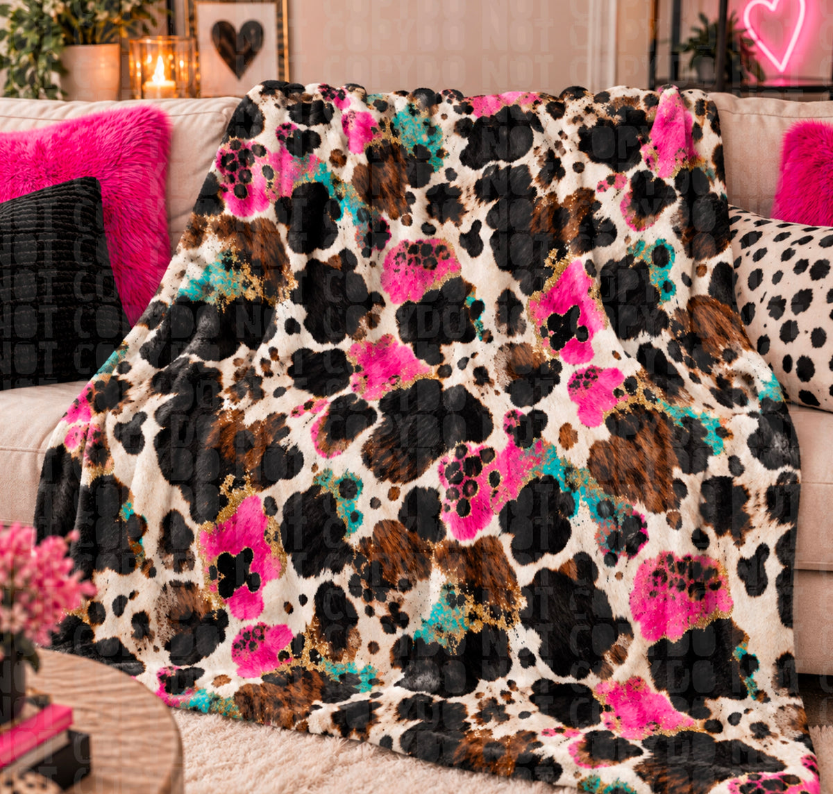 Cow print seamless digital download