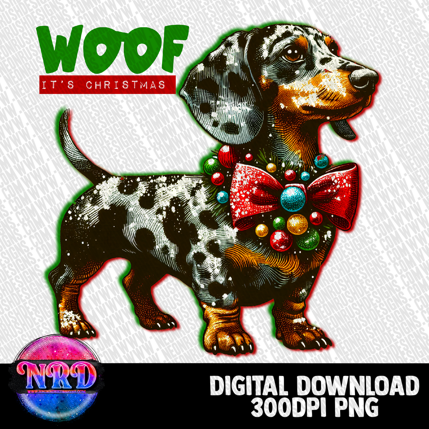 Woof it’s Christmas png digital download