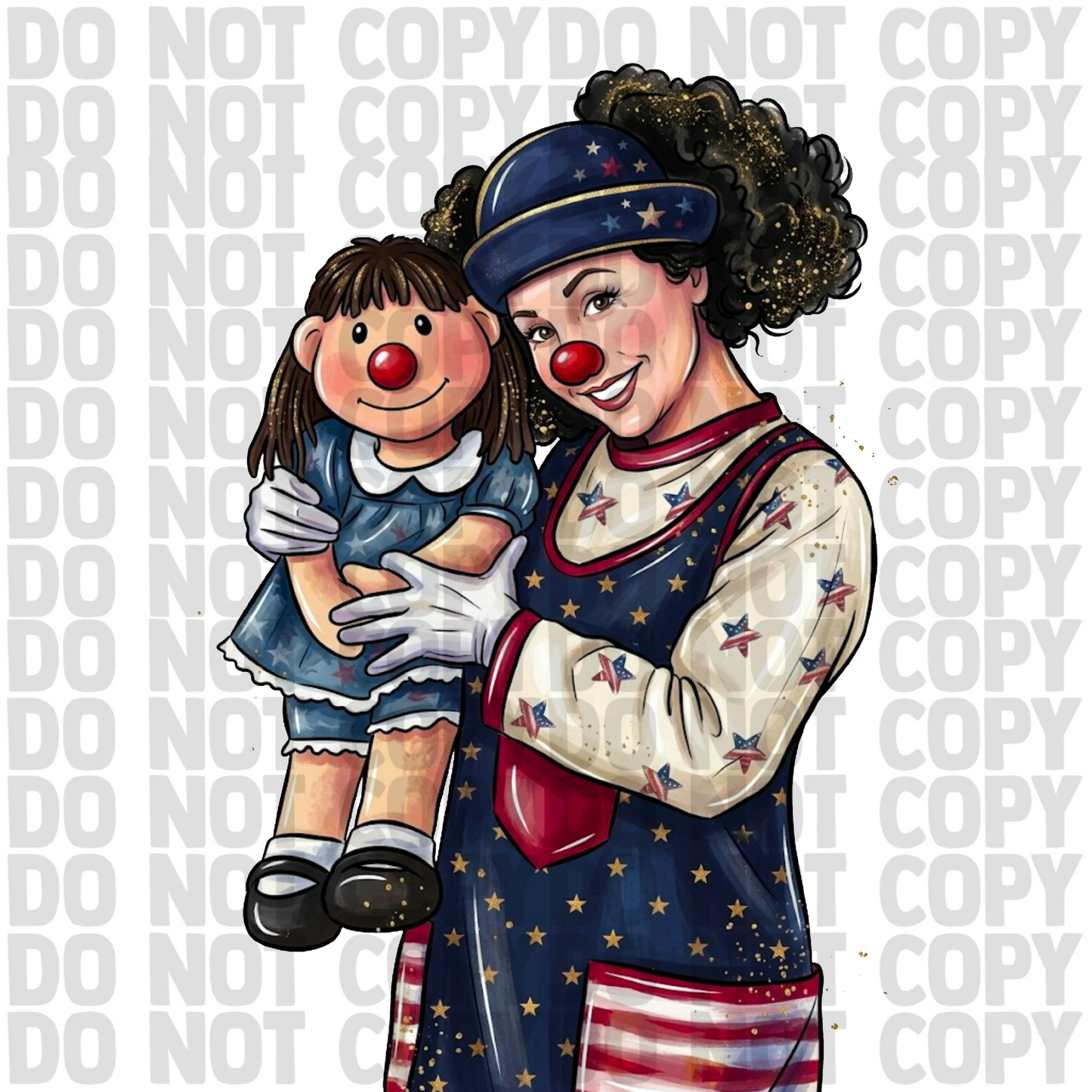 Patriotic clown png freebie