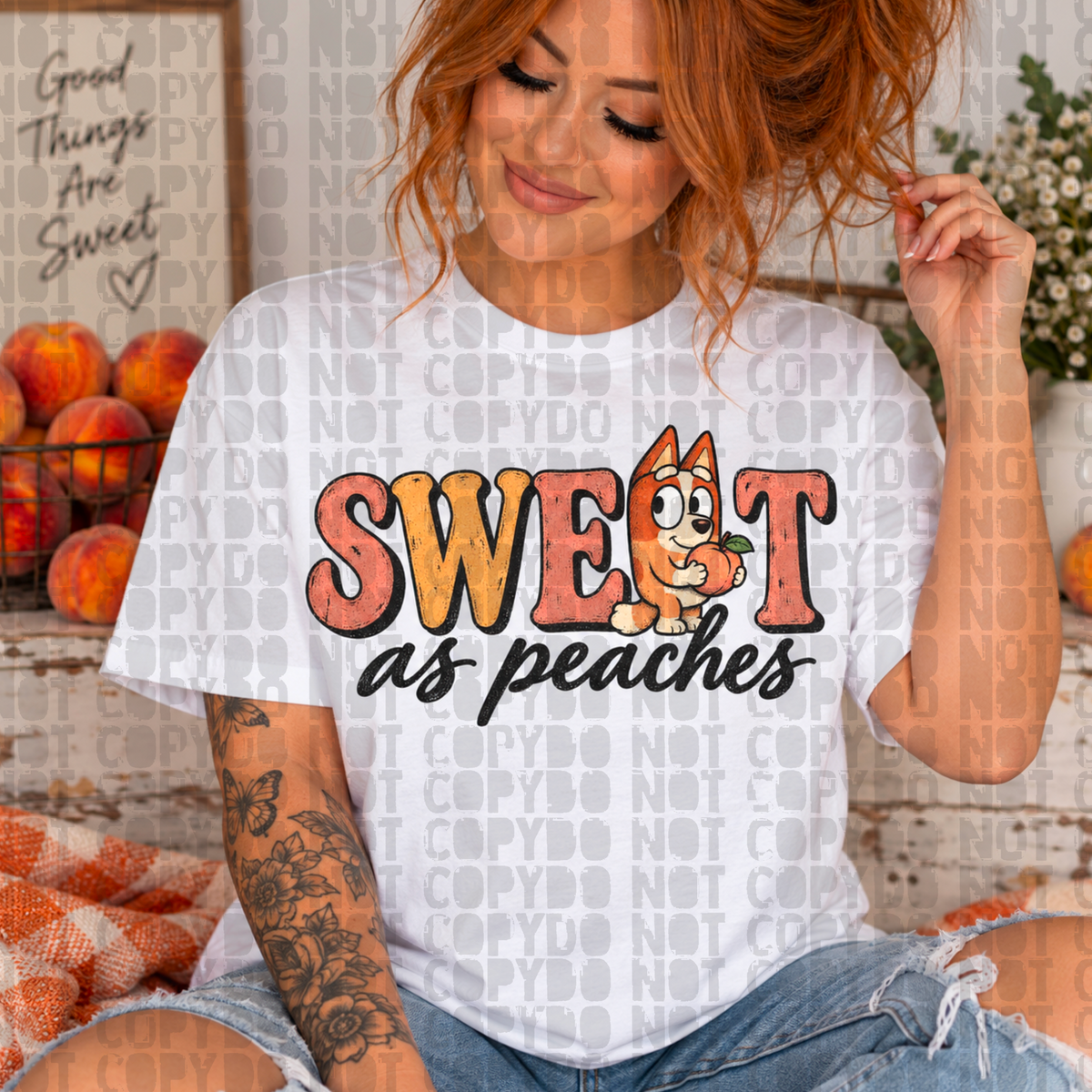 Sweet as peaches png digital download