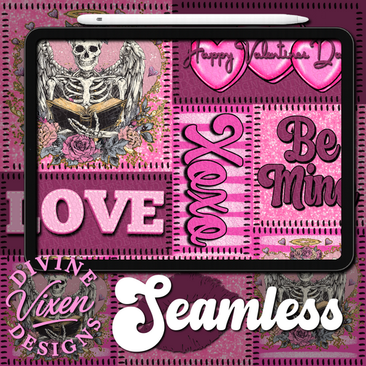 Skeleton wings seamless digital download