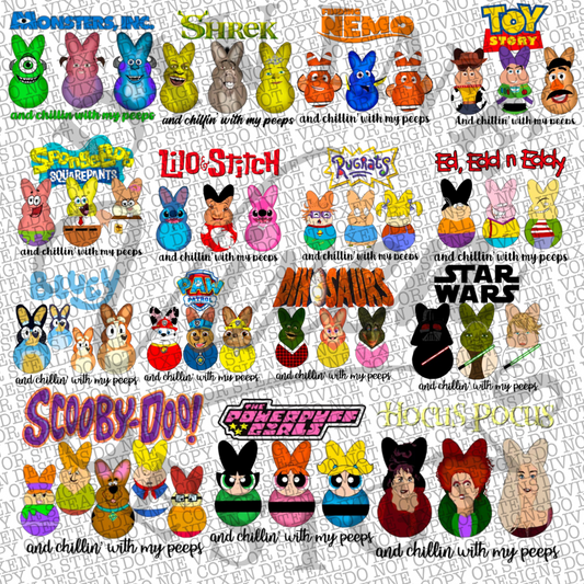 Easter Character Peeps Kid Bundle Pack  - 126 files digital download