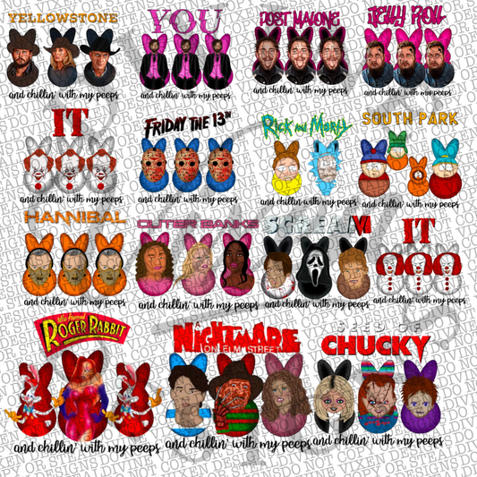 Adult Easter Character Peeps Bundle png digital download