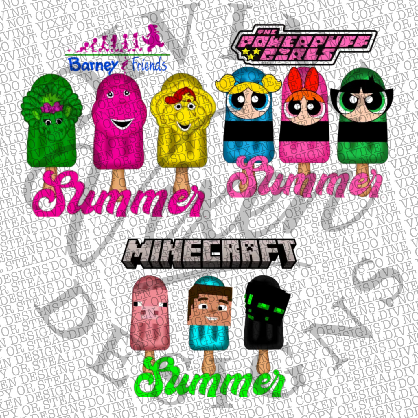 Kid summer popsicle 13 png Character Bundle png digital download