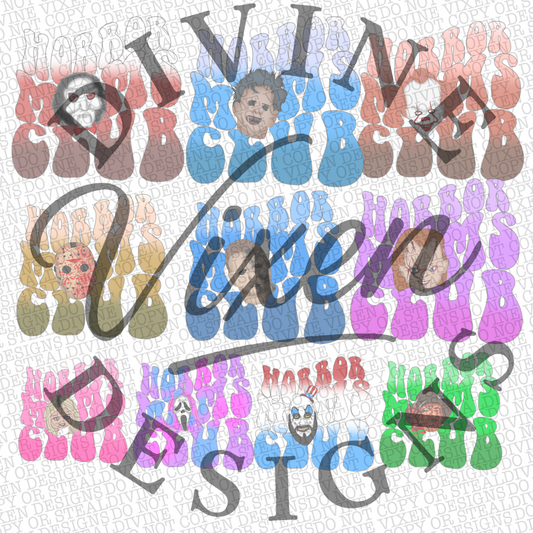 Horror moms club bundle 16 pk png digital download