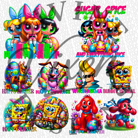 Kid cartoon shows Easter bundle  digital download