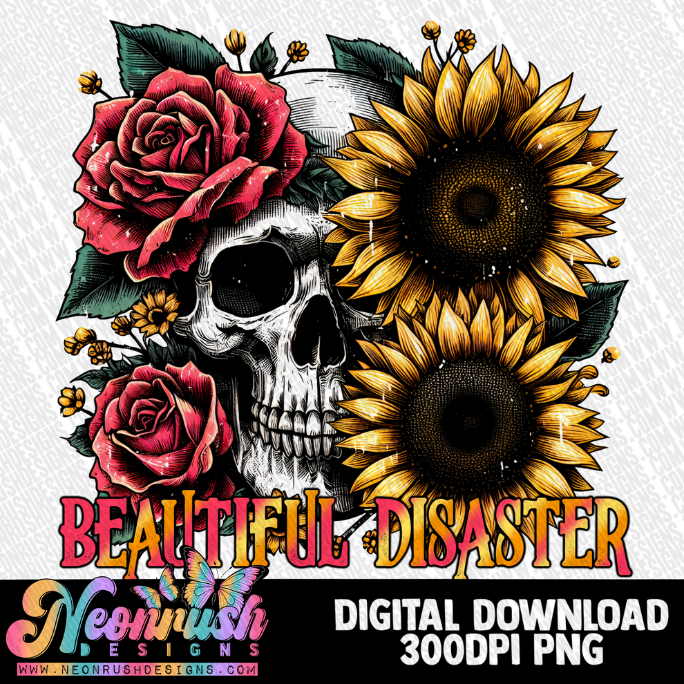 Beautiful disaster png digital download – Neonrush designs