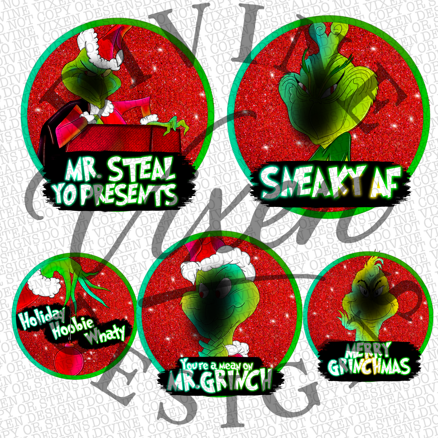 Green sneaky af digital download PNGs and tumbler wraps