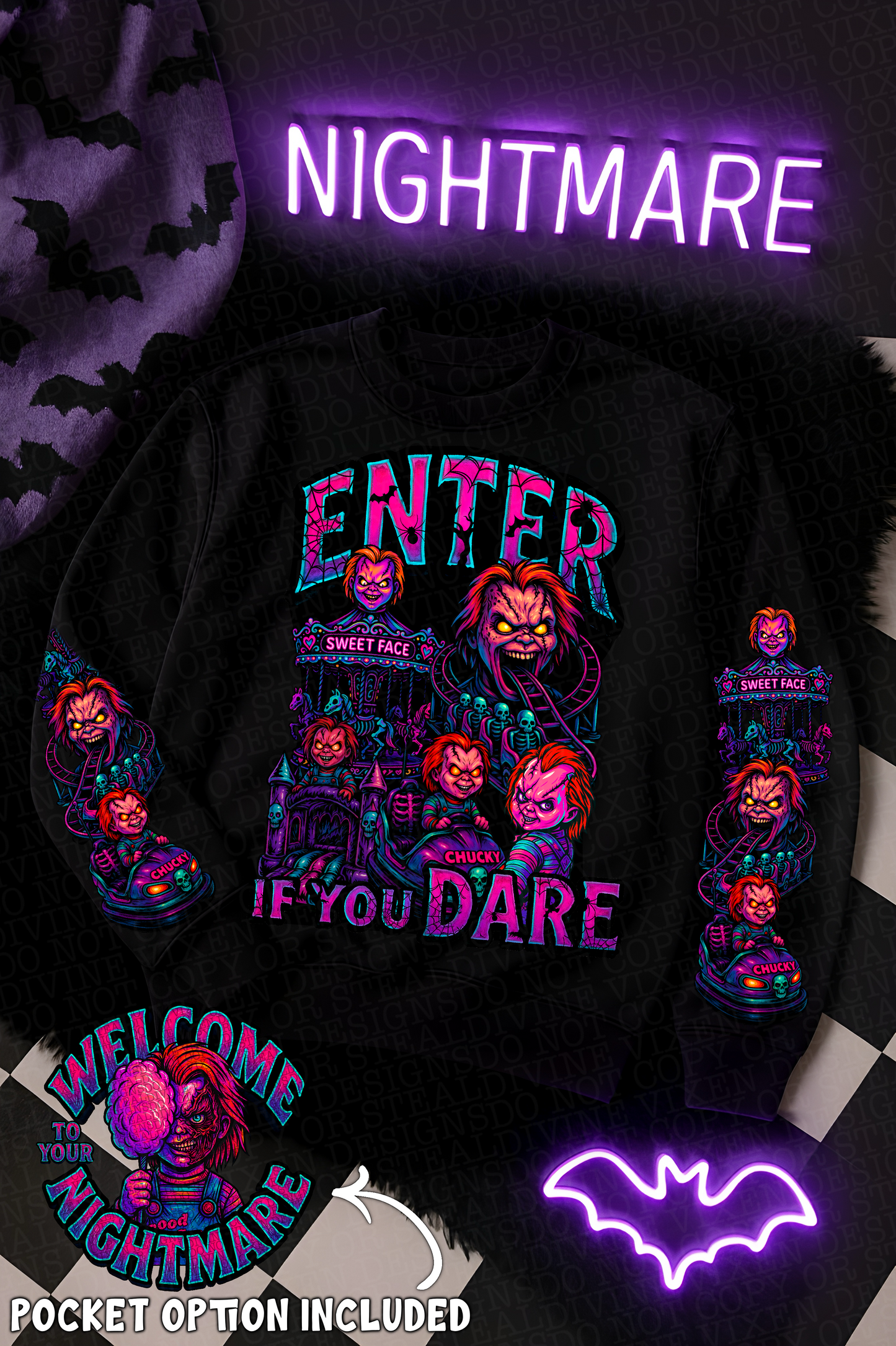 Horror haunted carnival Bundle png digital download