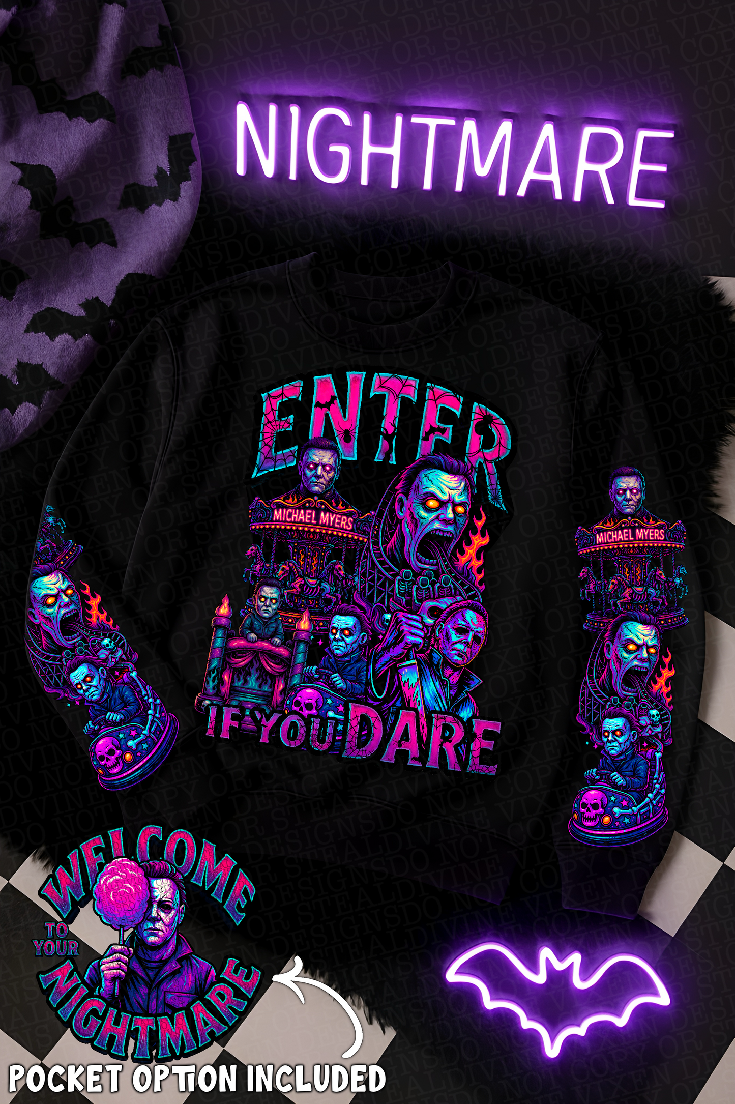 Horror haunted carnival Bundle png digital download