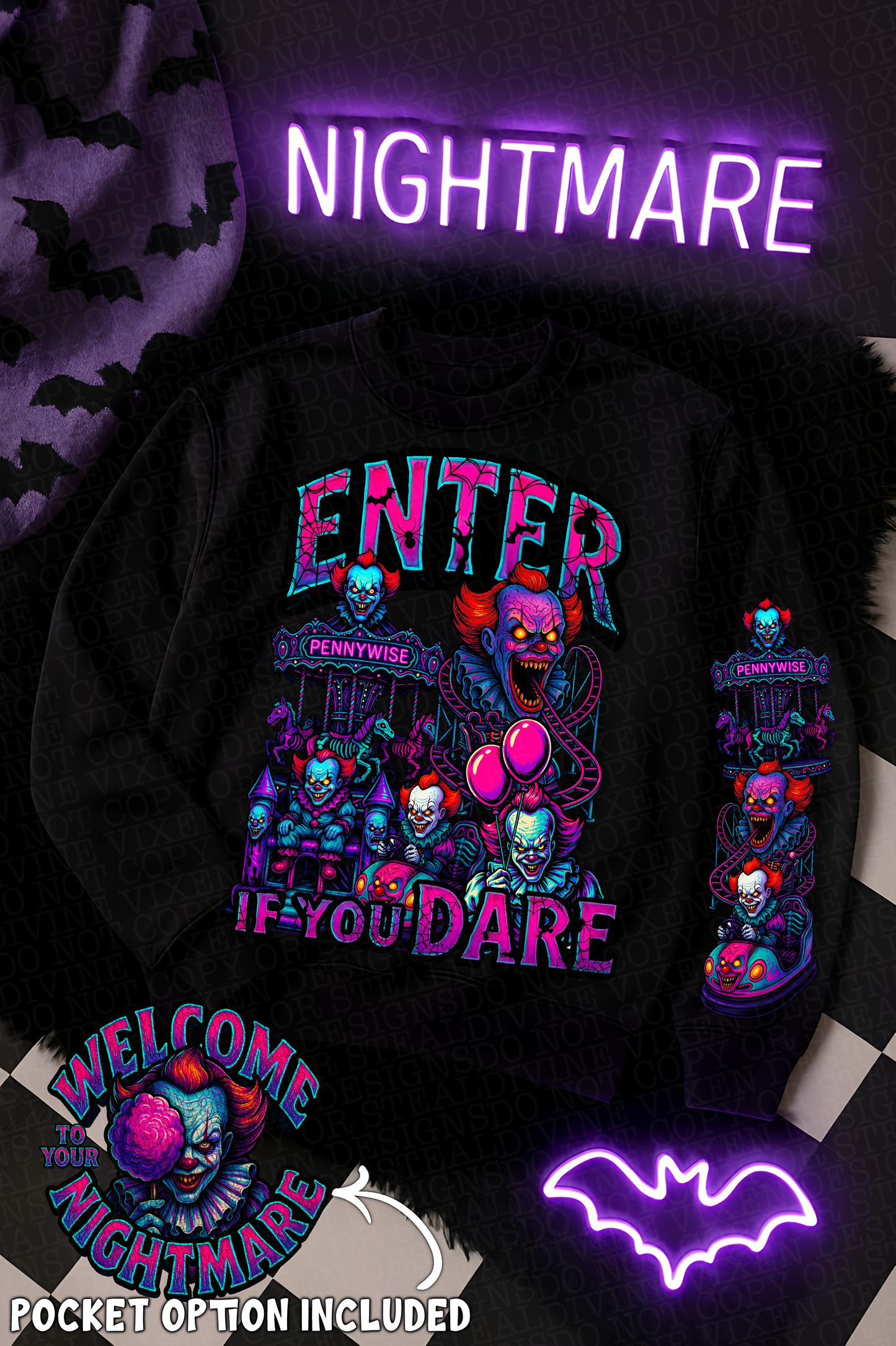 Horror haunted carnival Bundle png digital download