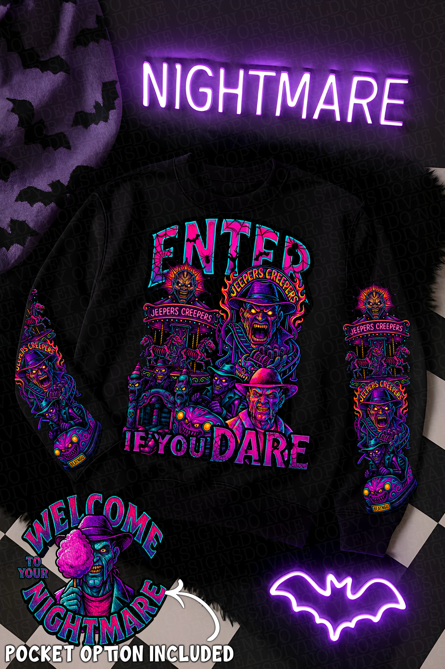 Horror haunted carnival Bundle png digital download