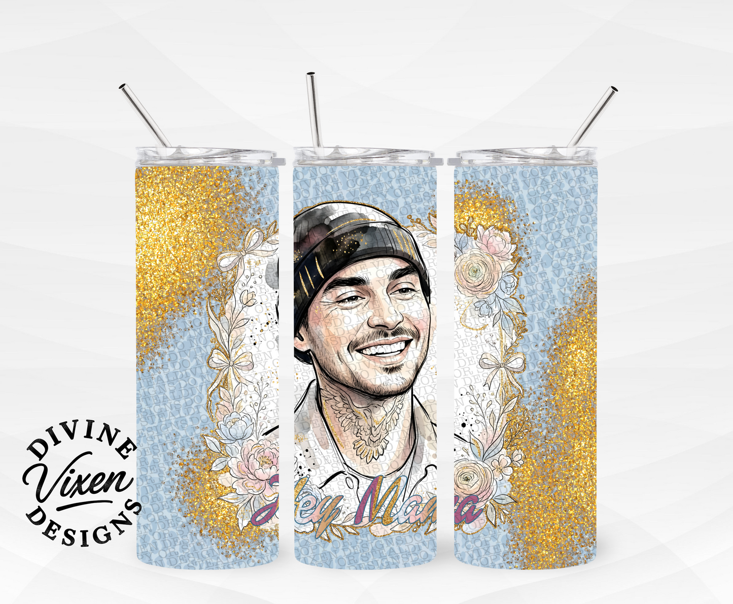 Stars and tv hey mama tumbler wrap digital download