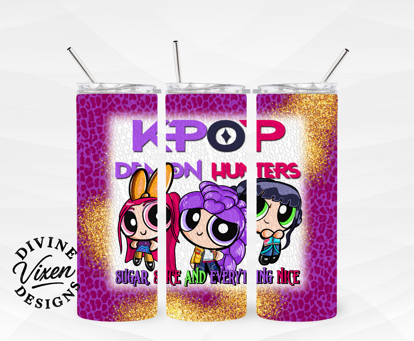 Sugar and spice tumbler wrap digital download