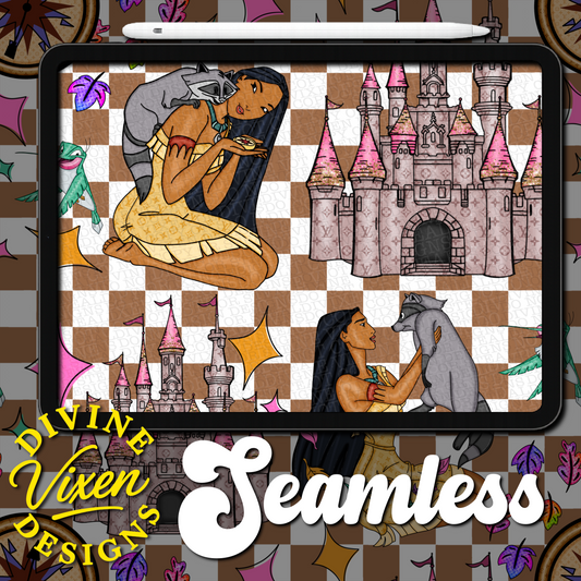 Boujee princess seamless digital download