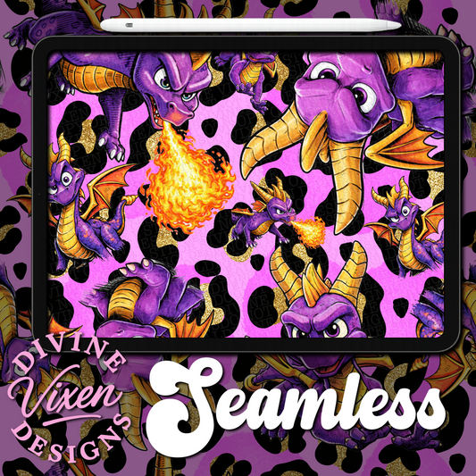 Dragon seamless digital download