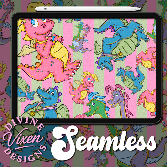 Dragon seamless digital download