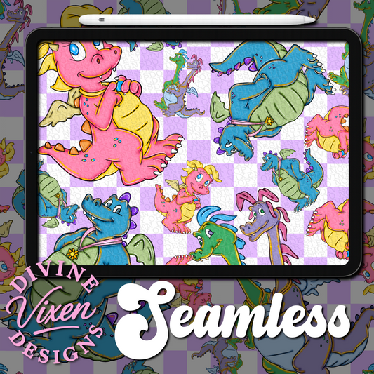 Dragon seamless digital download