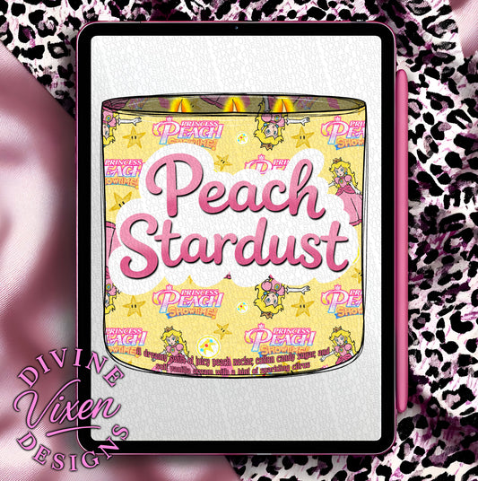 Peach Stardust candle clipart png digital download