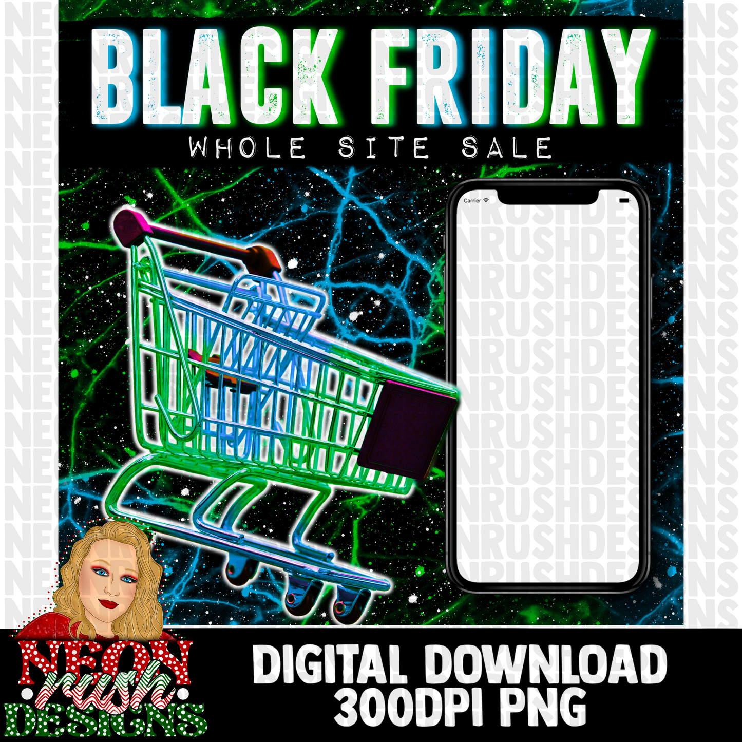 Black Friday e-flyer bundle 300dpi digital download