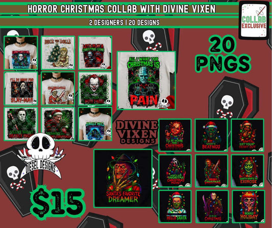 Horror Christmas collab with diesel designs digital downloads